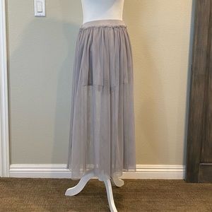 Lush mesh long skirt